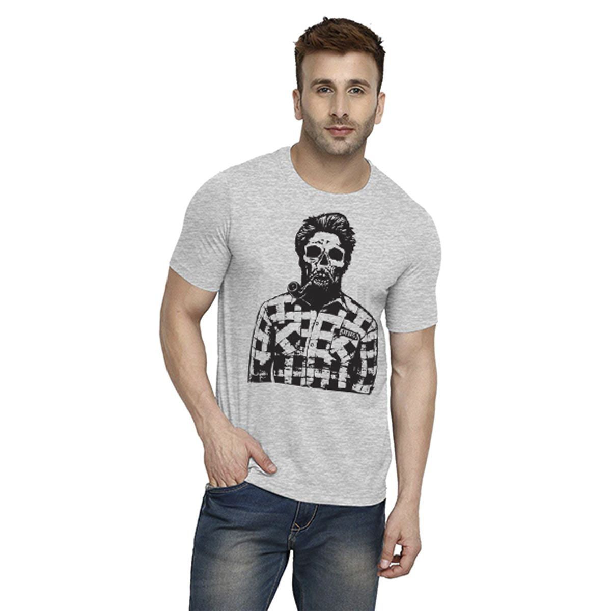 Grey Shirt Half sleeve T-Shirt for Man