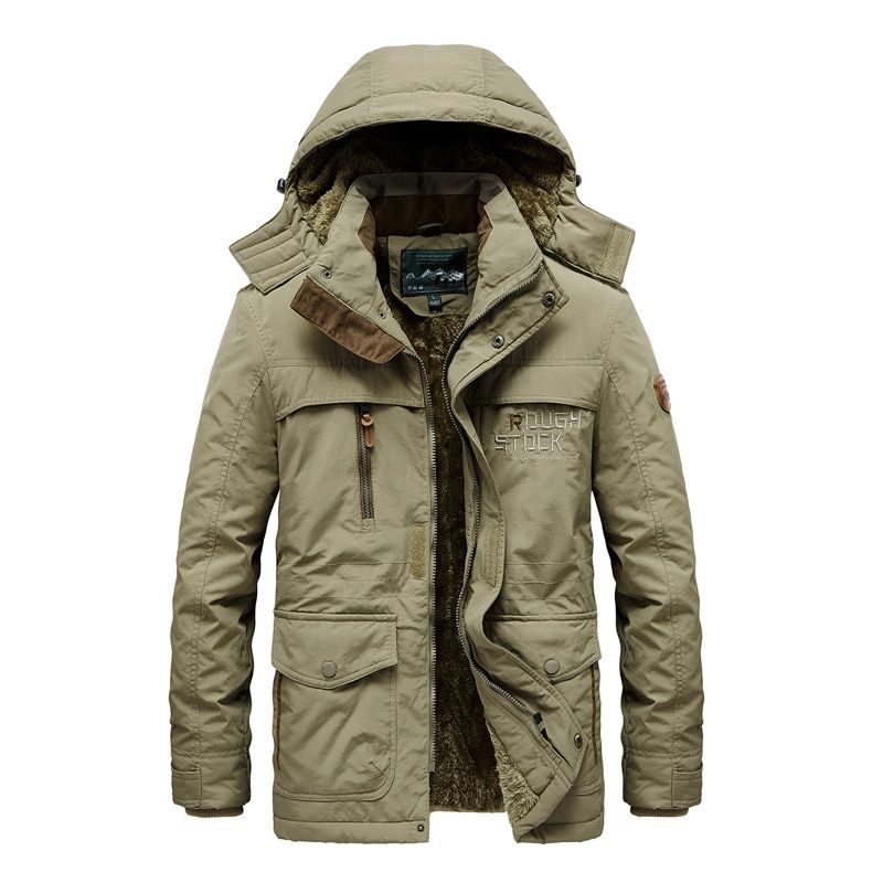 Winter Jacket Men Thicken Fleece Jackets Male Streetwear Windbreaker Parkas Coat Detachable Hoodies Cotton-padded Man Clothing
