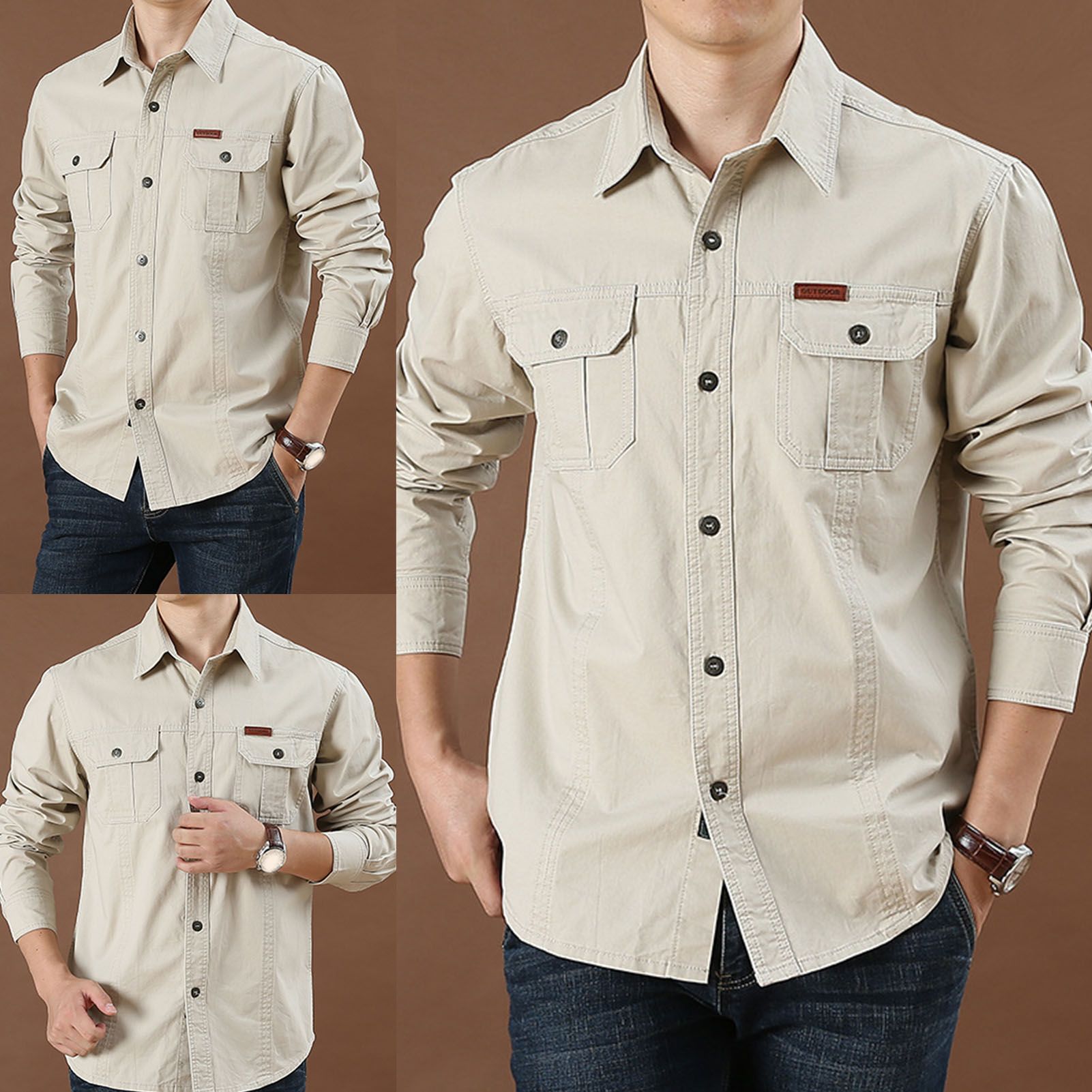Sunnyheart 2022 Spring Autumn Men Shirts Long Sleeve  Cotton  Casual Shirts For Men