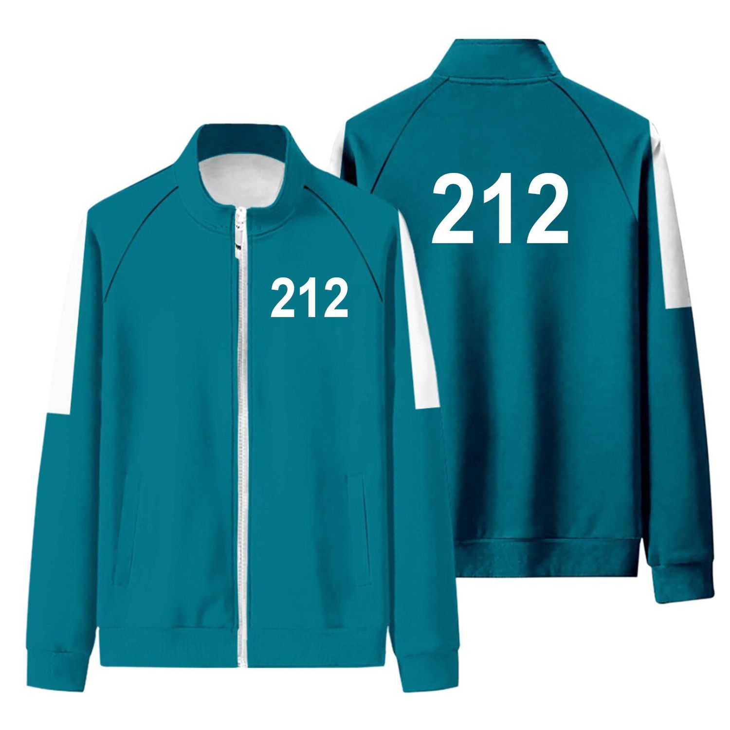 Men Digital Printing Sweatshirts Squid Game Round Six Digital 456 218 Printing Autumn Winter Sports Zipper Pocket Cardigan