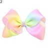 Large Hair Bow Ombre Rainbow Dance Mom Girls cessories Kids Romany Hair Clip