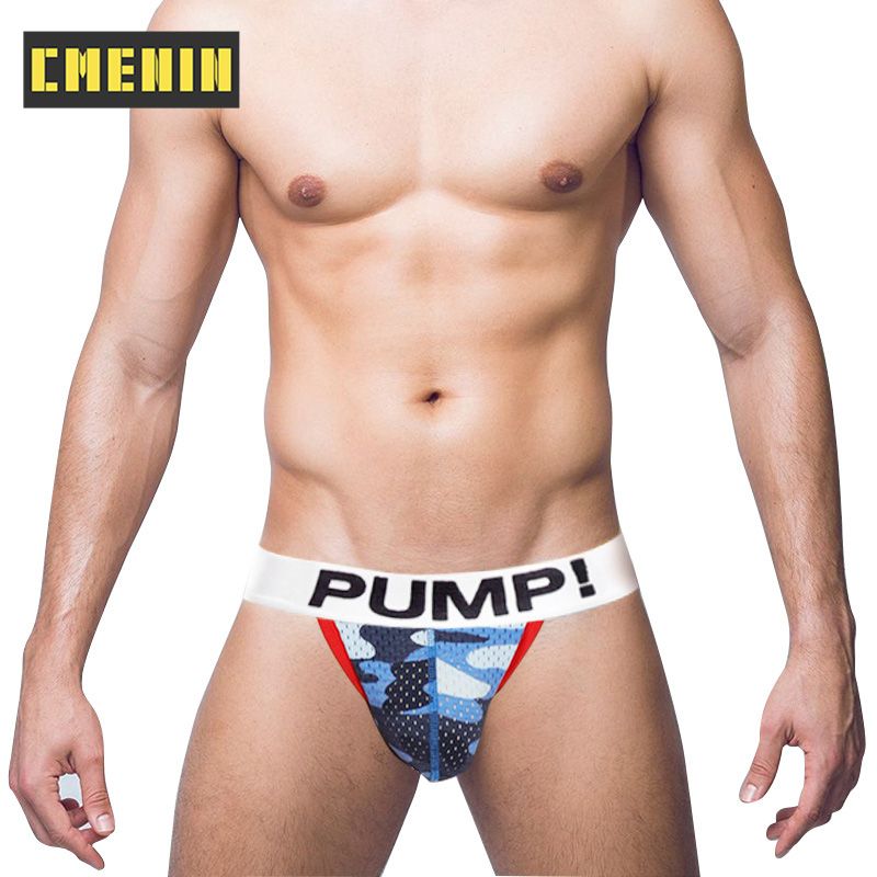CMENIN Soft PUMP 1Pcs nylon Cartoon Comfortable Men Underwear Thongss Men Jockstraps High Quality Underpants Mens Thongss G strings string PU186