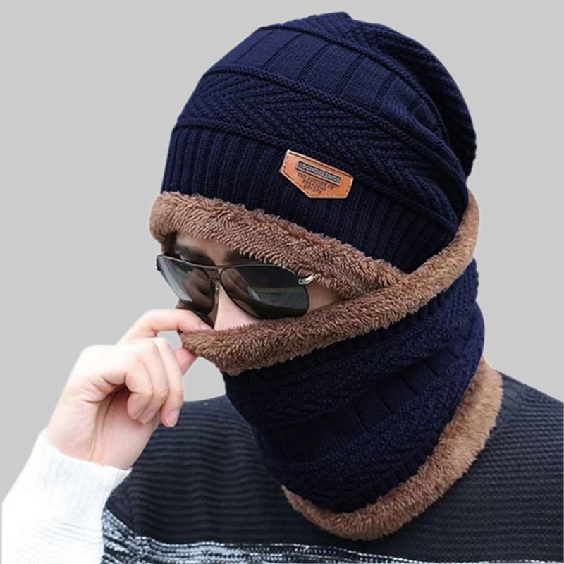 Women's Binij Fleece Wool Liner Thick Hat Scarf Set