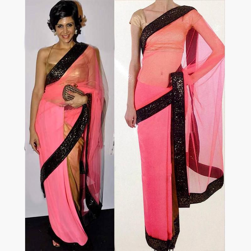 Lace fitted Weightless Georgette Sharee for Women's With Running Blouse Piece By Sharee Ghar