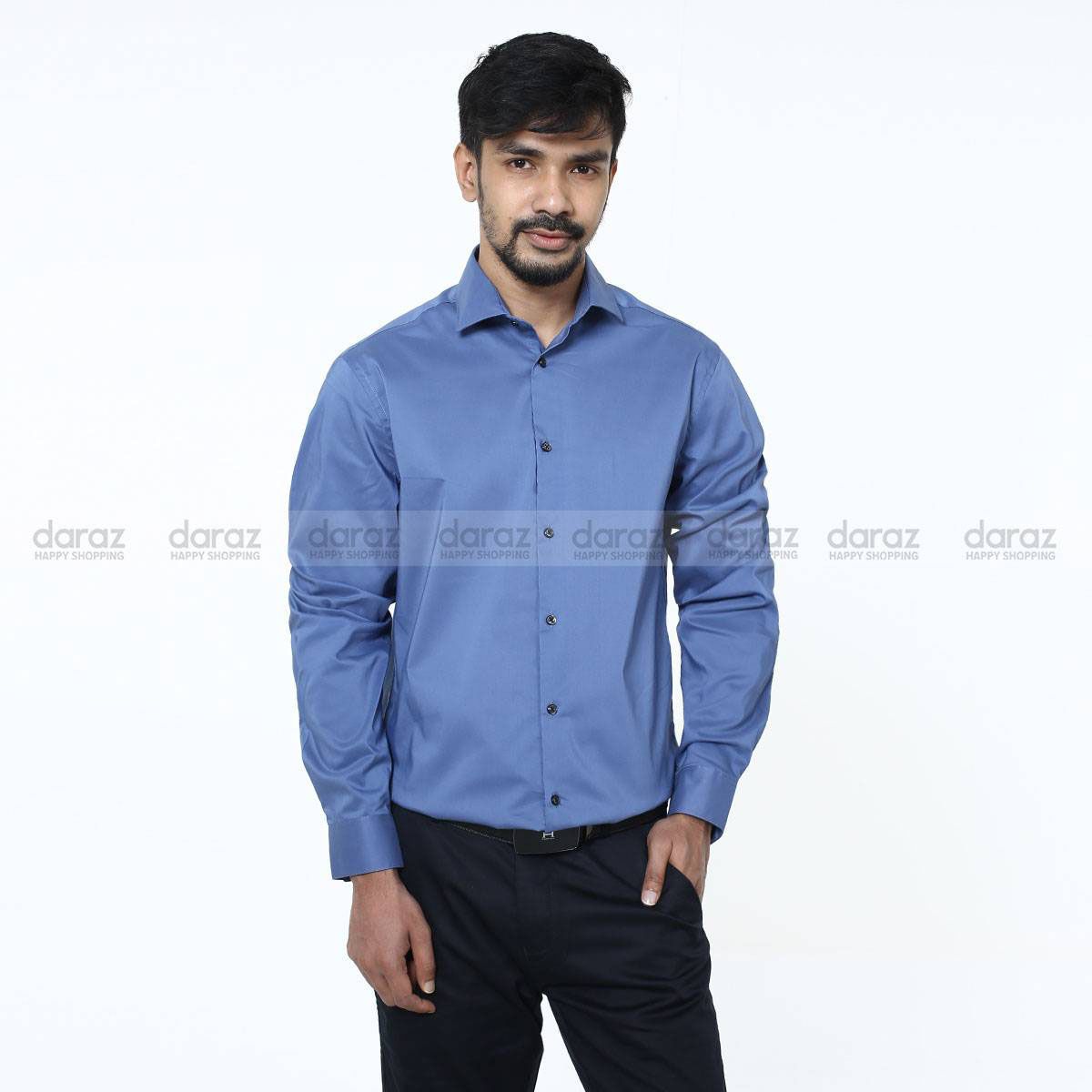 New Stylish Slim Fit Blank Cotton Long Sleeve Formal Shirt For Men