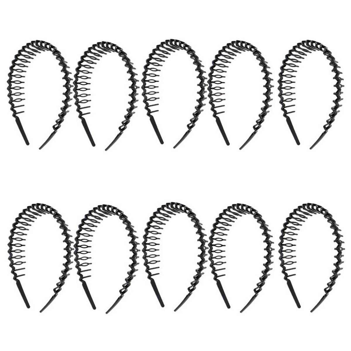 【BestGO】10 pieces Black Plastic Comb Teeth Hair Headband Hair Accessories