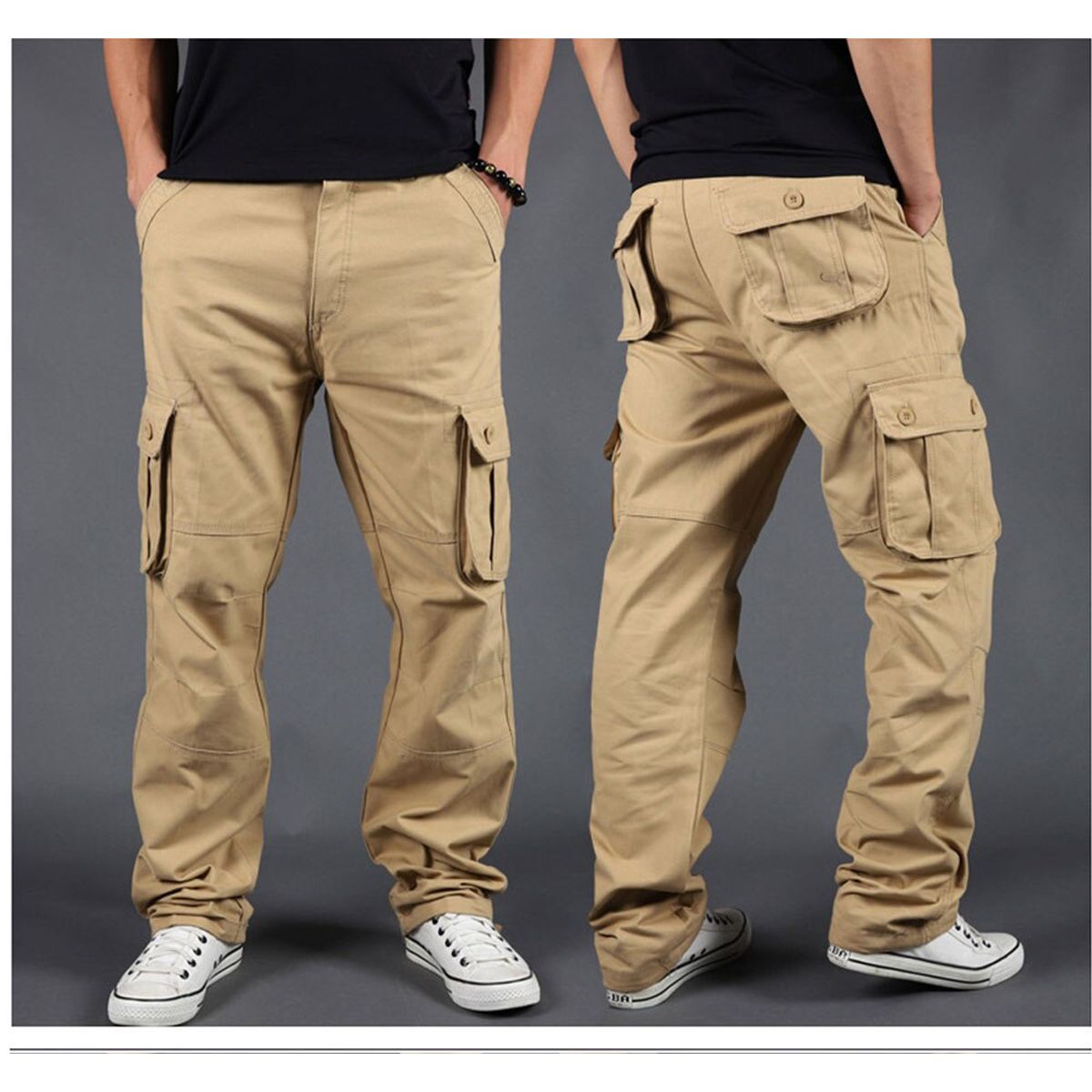 Side Zipperckets Cargo Harem Joggers Pants Men Hop Casual Harajuku Streetwear Sweatpant Trousers Male Pants