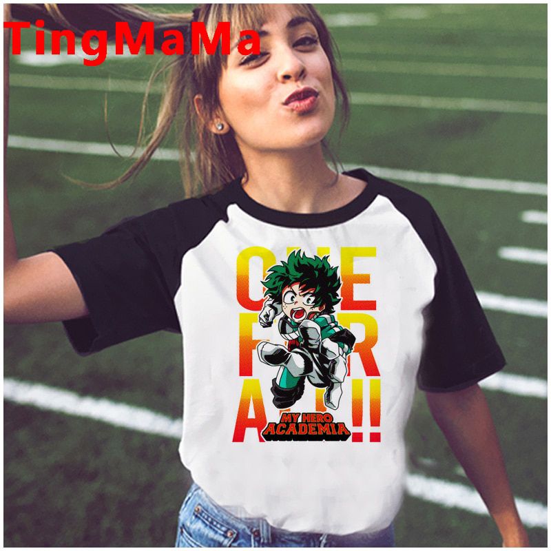 Japanese Anime My Hero Academia T Shirt Women Kawaii Summer Tops Tshirt Funny Boku No Hero Academia Graphic Tees Uni Female