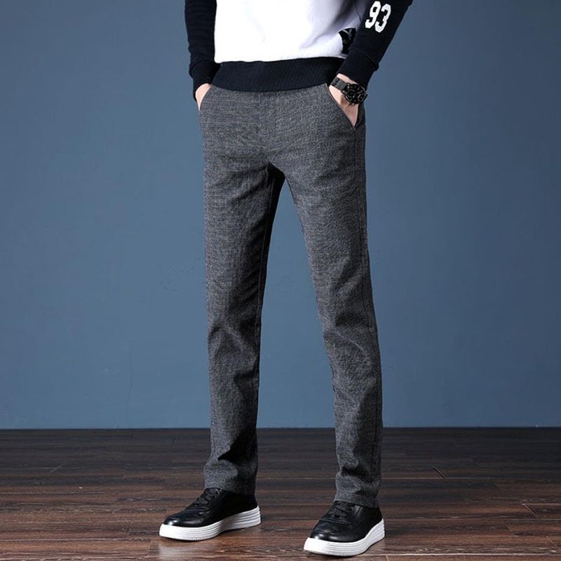 High Quality Pants Men Fashion Casual Pants Men Straight Business Suit Trousers brand Mens Pants Size 38