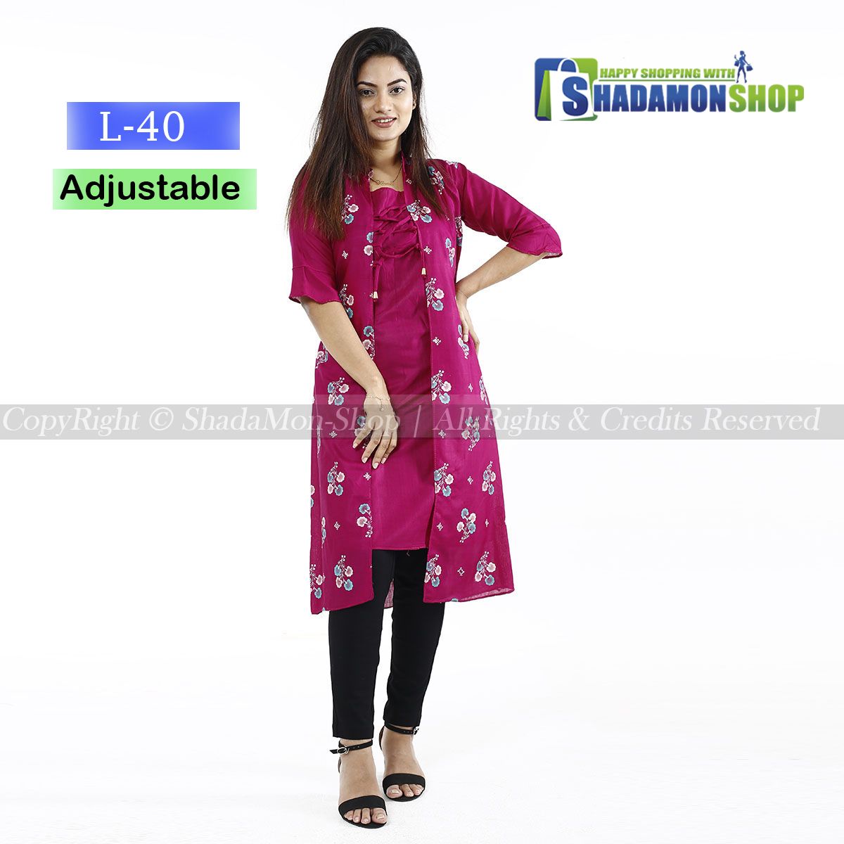 Latest Designed,Linen Cotton Fabric, Exclusive, Fashionable, Stylish and Comfortable, Kurtis for Girls (Shadamon Shop)