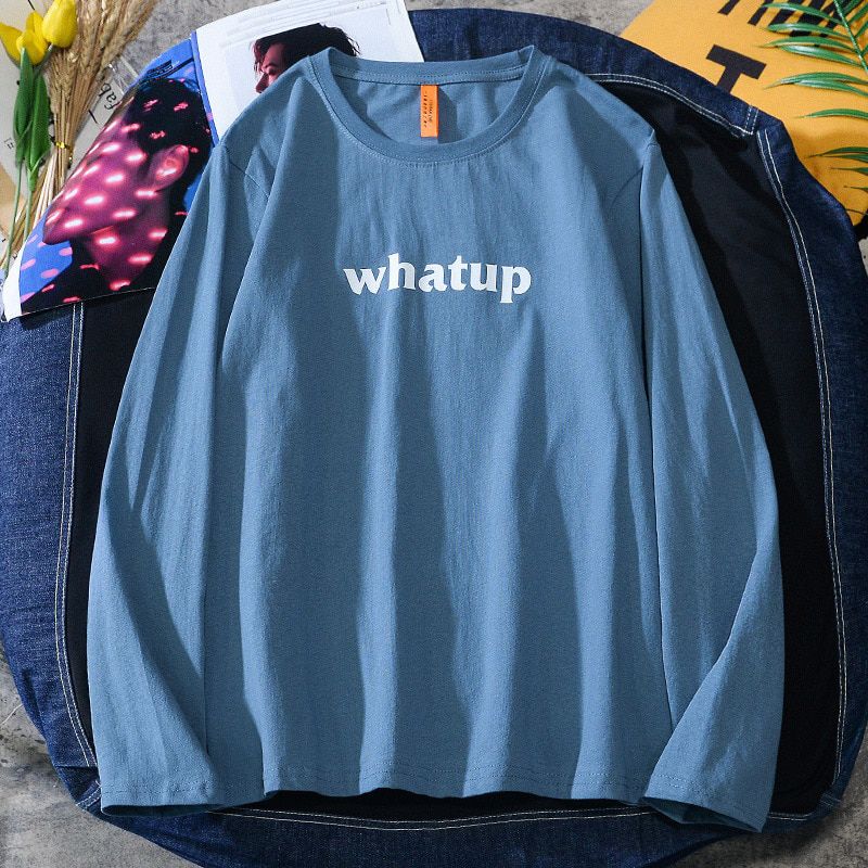 High Quality 2022 Autumn Spring Fashion Oversize Fake Two Pieces Tshirt Men's Long Sleeve Casual O Neck T-Shirt For Man TOP TEES