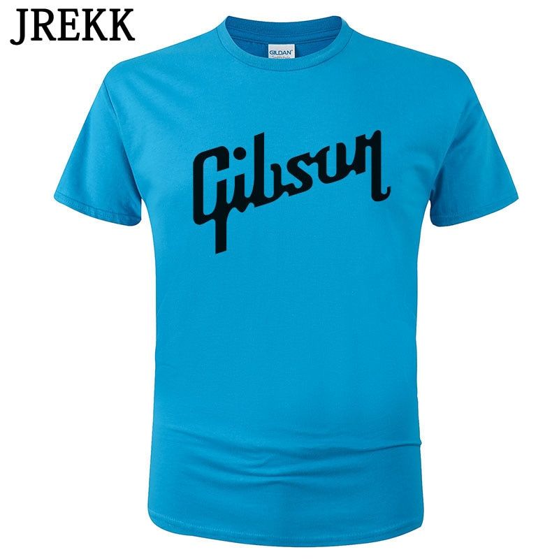 Summer Gibson T Shirt Men Cotton O-Neck T-Shirt Male Short Sleeve Tshirt Hop Homme Tee Tops Camisetas Hombre C36