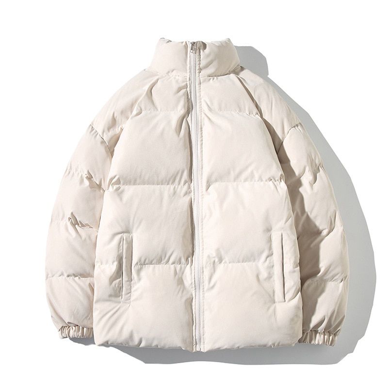 Winter Jacket Men Women Parkas Thicken Warm Coat Mens Stand Collar Jackets Solid Color Parka Coat Women Fashion Streetwear