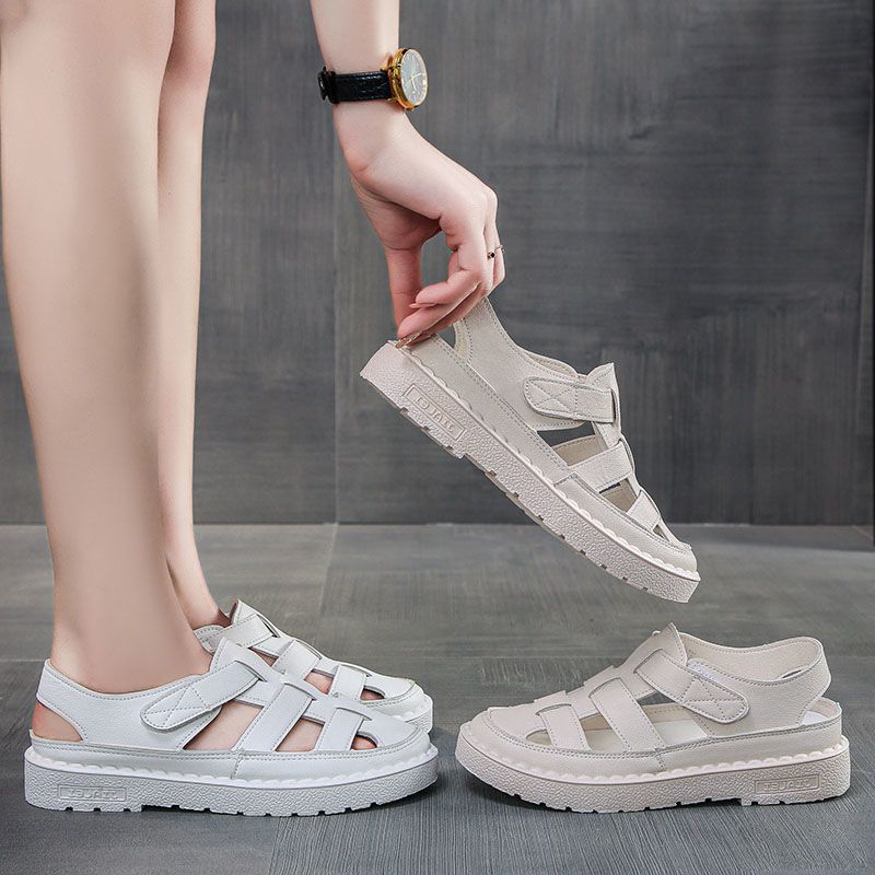 Flat Sandals For Women Strap Shoes Thick-soled Platform Sandals Slippers For Women Korean Sandals Rubber Slippers For Women 052101