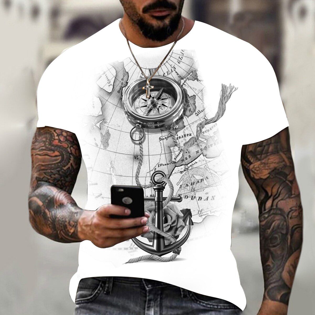 Summer men's and women's D-print pattern tops -hop plus size street fashion short-sleeved t-shirt shirt tops