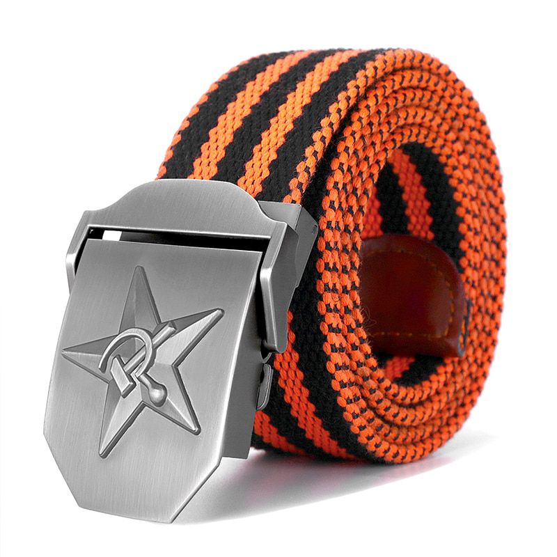 New Men & Women High Quality Belt 3D Soviet Labor Venus Canvas Belt Soviet Memory CCCP Luxury Jeans Military Tactical Belts