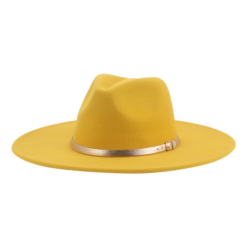 Fedora Hats for Women Band Classic Formal Church Wedding Hats for Men Panama Solid Black White Felt Women Hat SombrDe Mujer