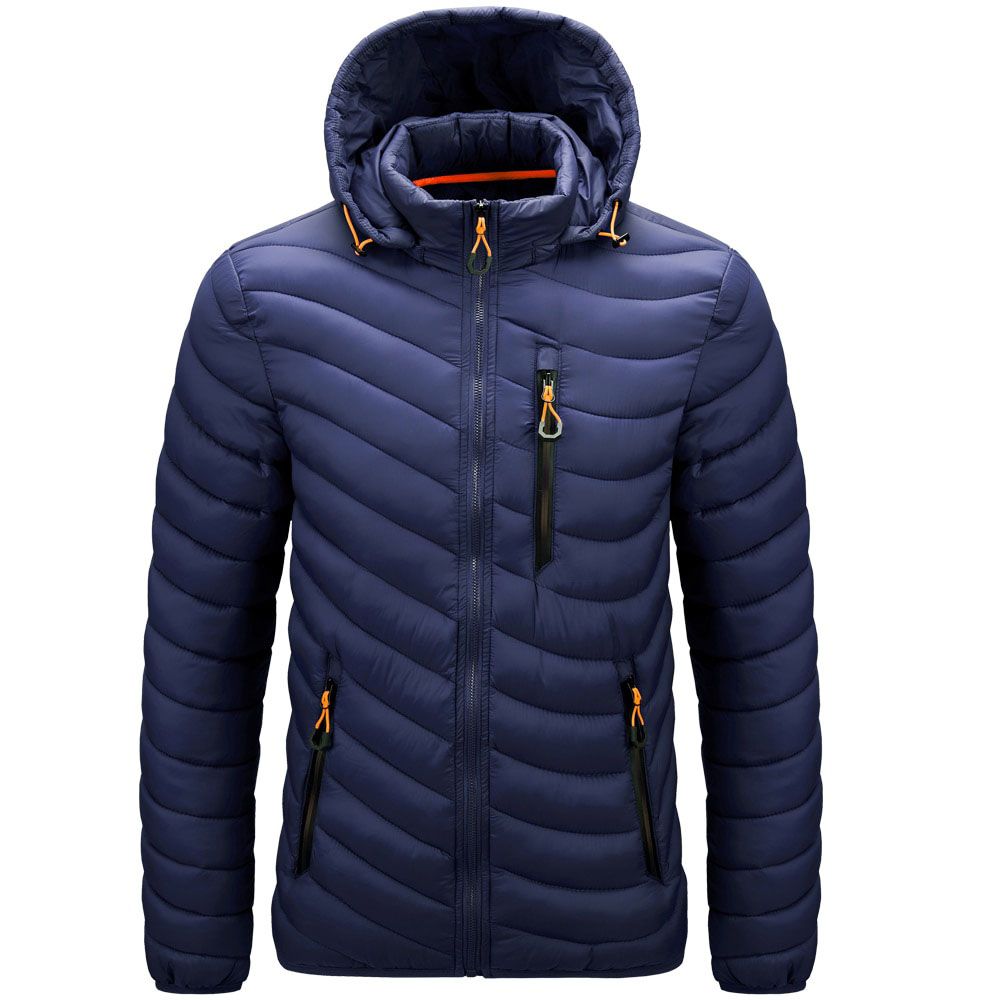 Winter Warm Jacket Lightweight Down Soft Parkas Windproof Hooded Windbreaker Fashion Casual Coats Men Clothing