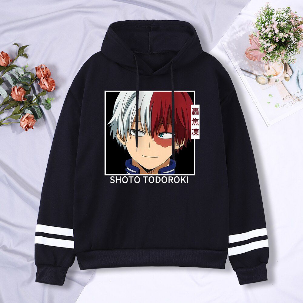 My Hero Academia Manga Hoodies Men Japanese Anime Streetwear Cartoon Sweatshirt Studio Pierrot Harajuku  Hop Hoodie