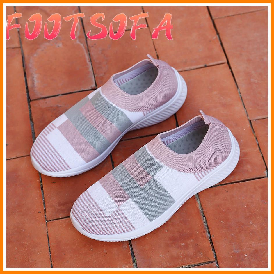 New Fashion Sneakers Women Shoes Mesh Slip-on Flat Shoes Women Plus Size Loafers Shoes zapatillas mujer
