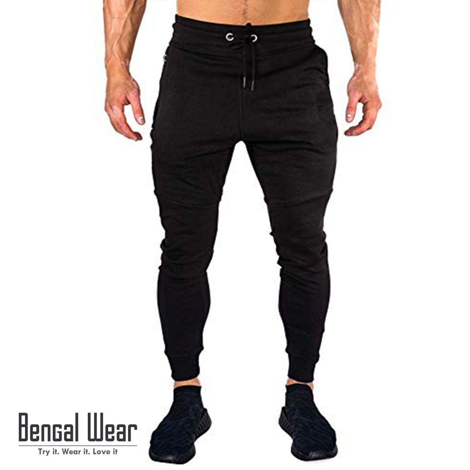 Slim Fit Green Trousers Joggers Sweats Pants for Mans
