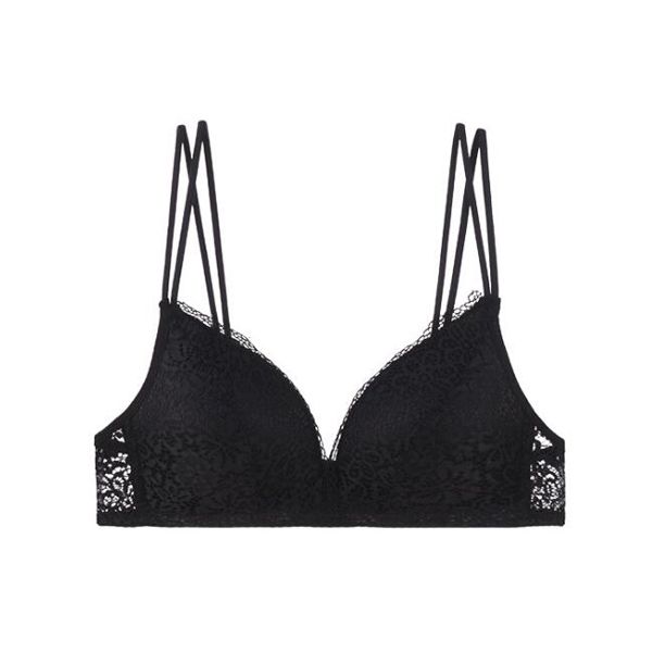 Seamless Push Up Cross Back Bralette Backless Bra for Women Push Up Triangle Cup Lingerie Pink Underwear Low Chest Bras Lift Up