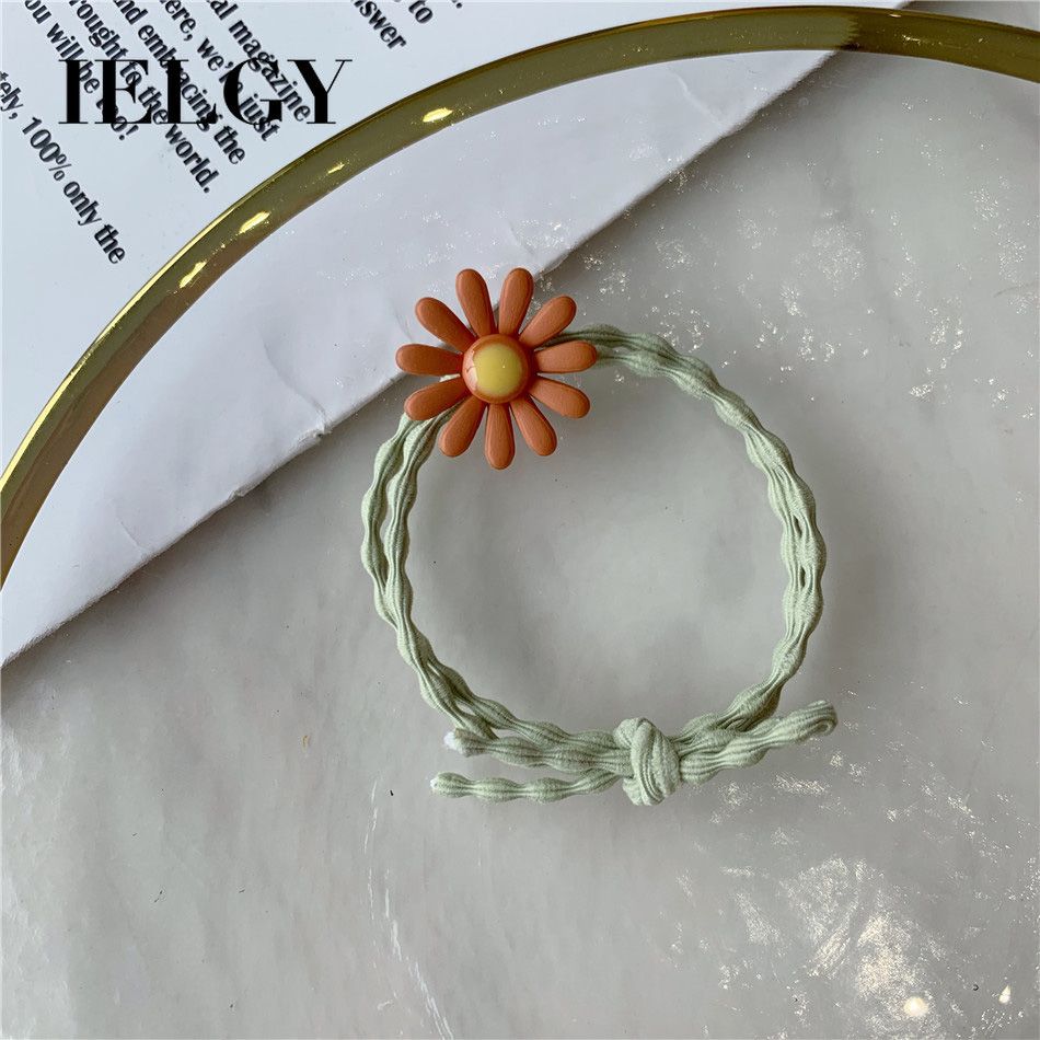 IELGY Korean version of frangipani headdress seaside small daisy flower hair circle Korea cute hair rope hair accessories girl head rope jewelry