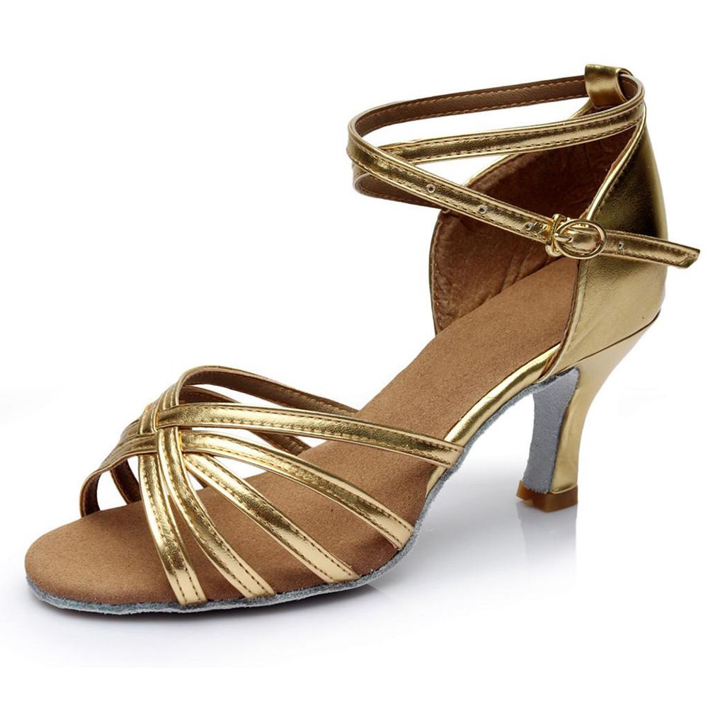 【ALLGOOD】NEW Women Fashion Dancing Rumba Waltz Prom Ballroom Latin Salsa Dance Sandals Shoes Korean version Flat Sandals Anna Alina Women Jelly Pointy Shoes Gift for Ladies Girls