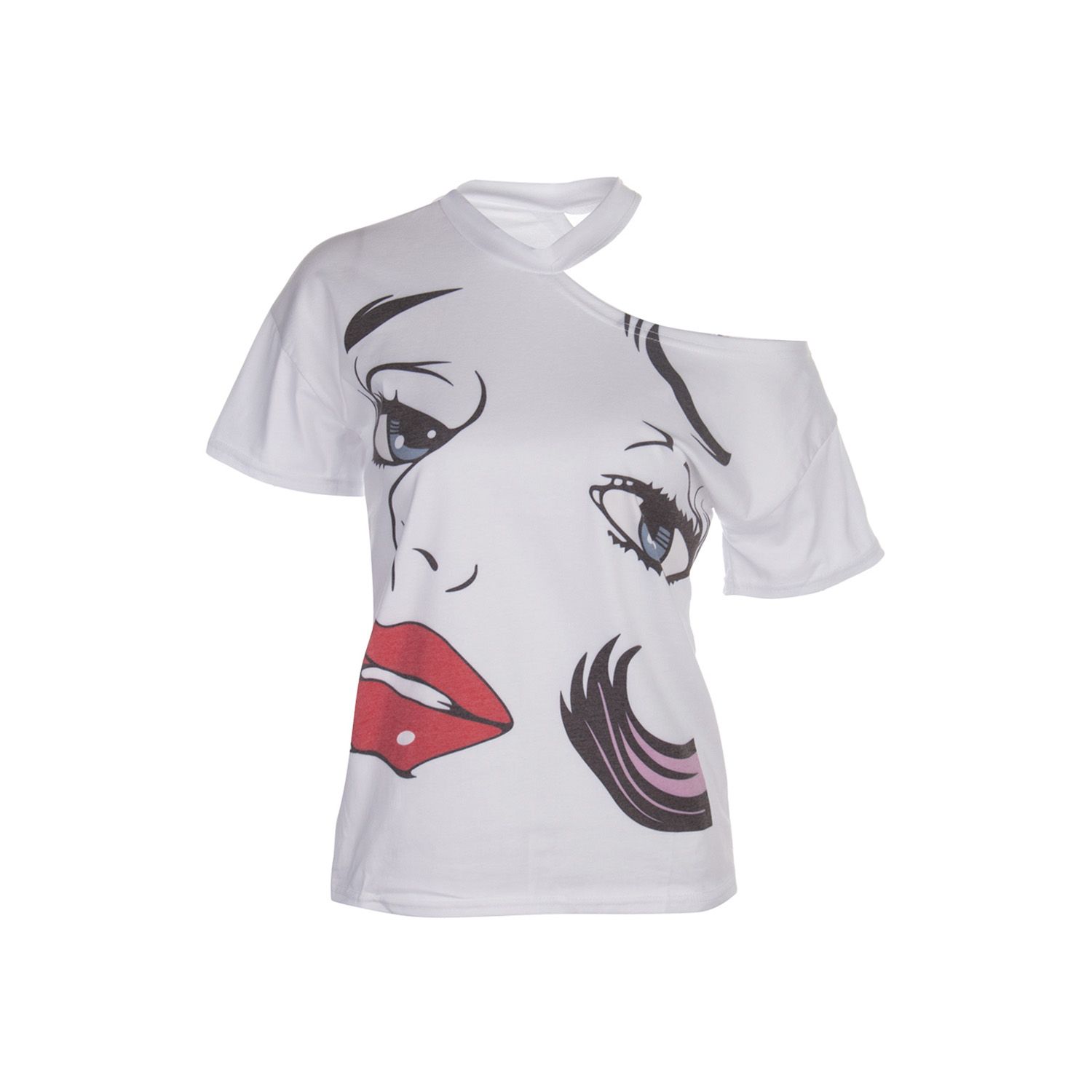 Women Fashion Short Sleeve Print T-shirt Summer Casual Tops for Shopping Daily Wear