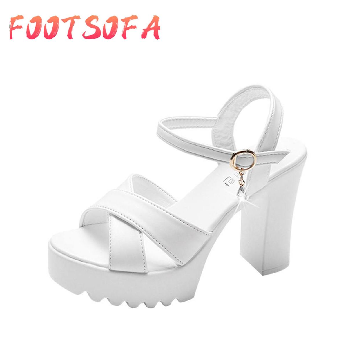 Women Fish Mouth Platform High Heels Wedge Sandals Buckle Slope Sandals