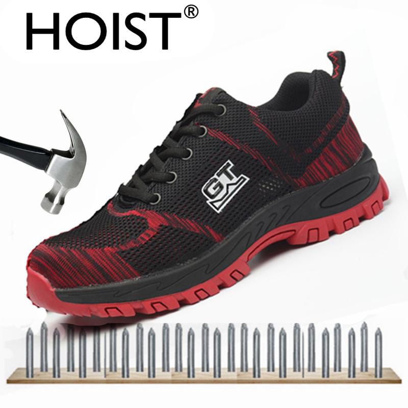 Men And Women Anti-smashing And Puncture-proof Safety Shoes Steel Toe Work Shoes And Deodorant Protective Shoes 35-46