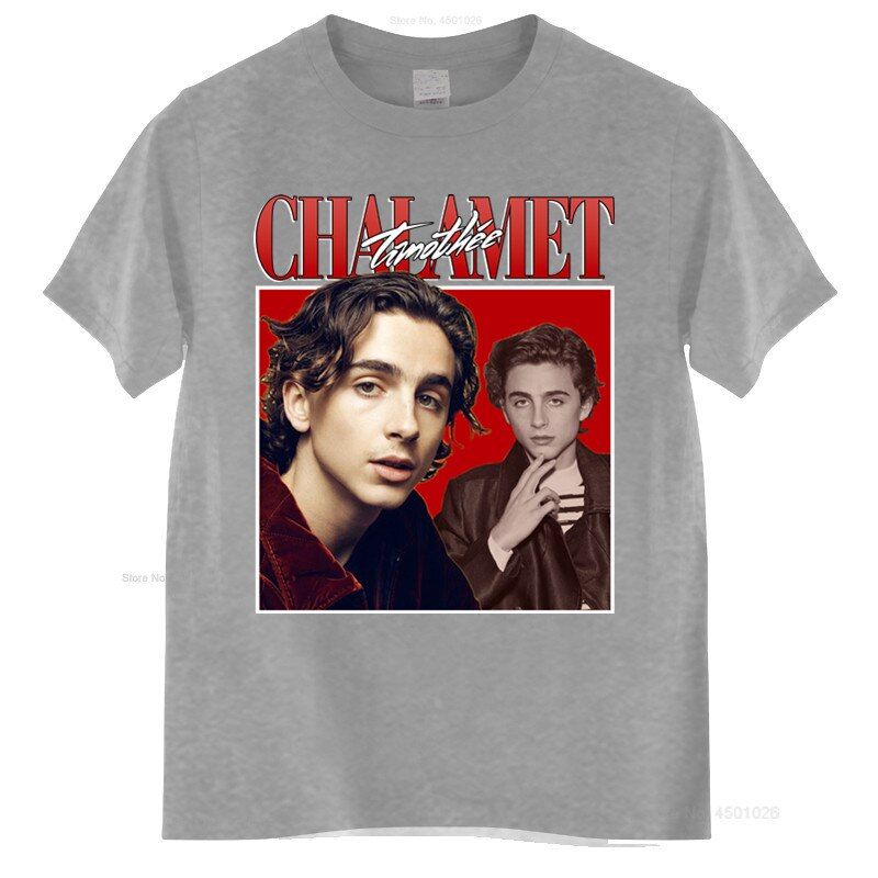 Timothee Chalamet 90s Vintage Unisex Black Tshirt men t shirt cotton tshirt men summer fashion t-shirt euro size