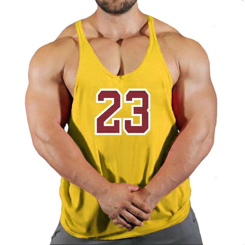 Men23rd Cotton Gyms TaTops Men Sleeveless Tanktops For Boys Bodybuilding Clothing Undershirt Fitness Stringer Vest