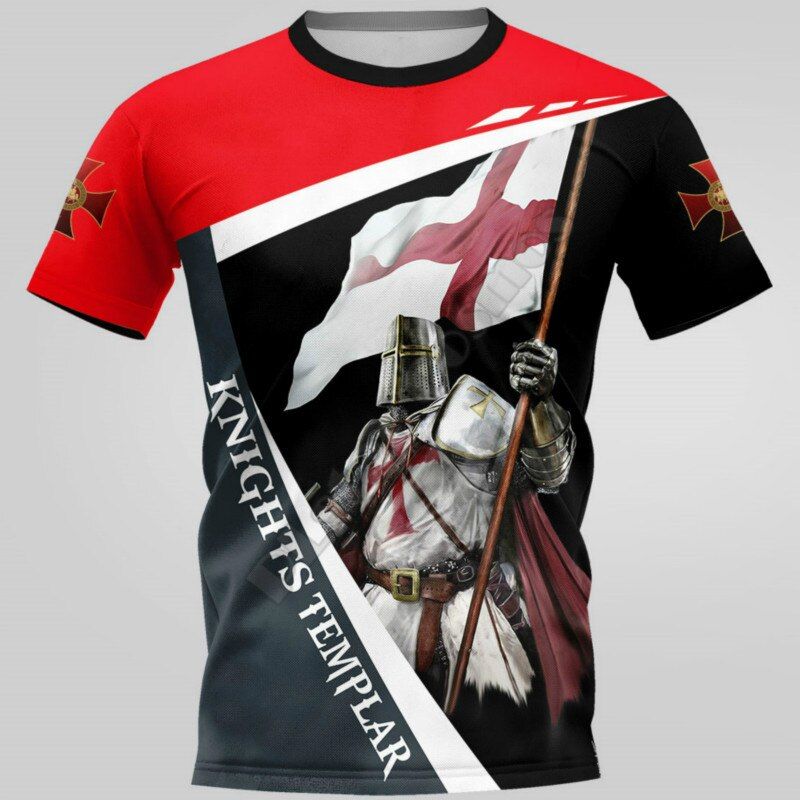 Summer Universe Sports 3D Printing Knight Templar Fashion Casual T-shirt Men's Women's Hop Harajuku Casual Tops