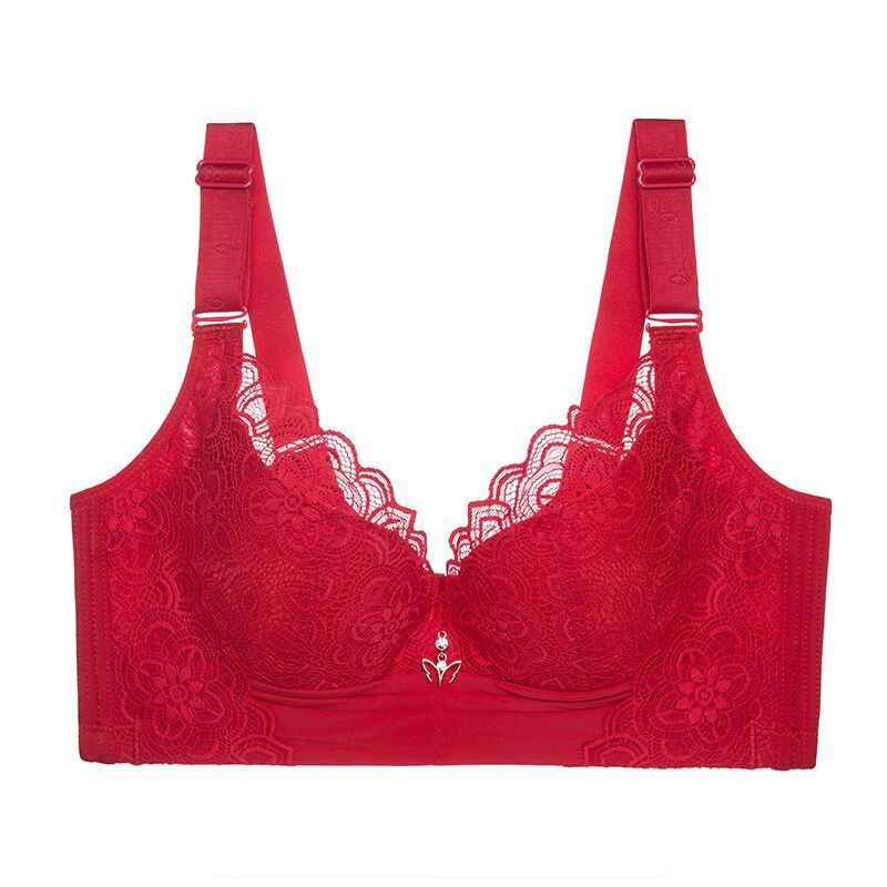 FallSweet Plus Size  Wireless Bras for  Women Push Up Bra  Underwear  Lace Lingeries Femme C D E Cup