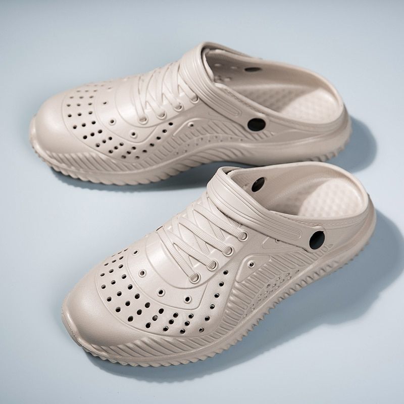 Size 40-47 Men's Sandals 2021 Summer Men's Slippers Beach Clogs Quick Dry Casual Shoes Waterproof Antiskid Men's Flip Flops