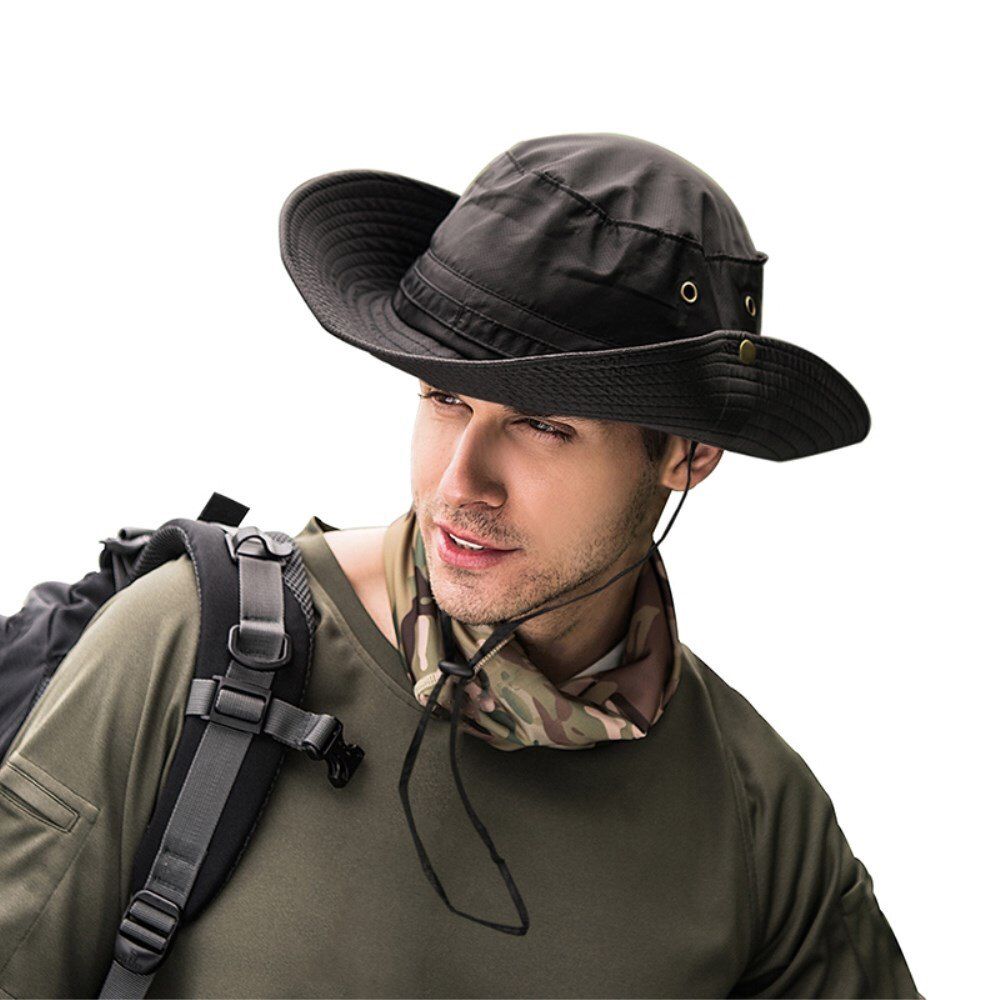 Hirigin Boonie Bucket Hat 2020 Cap Hiking Hunting Brim Safari Summer Men Hat Outdoor Folding Fisherman Hat