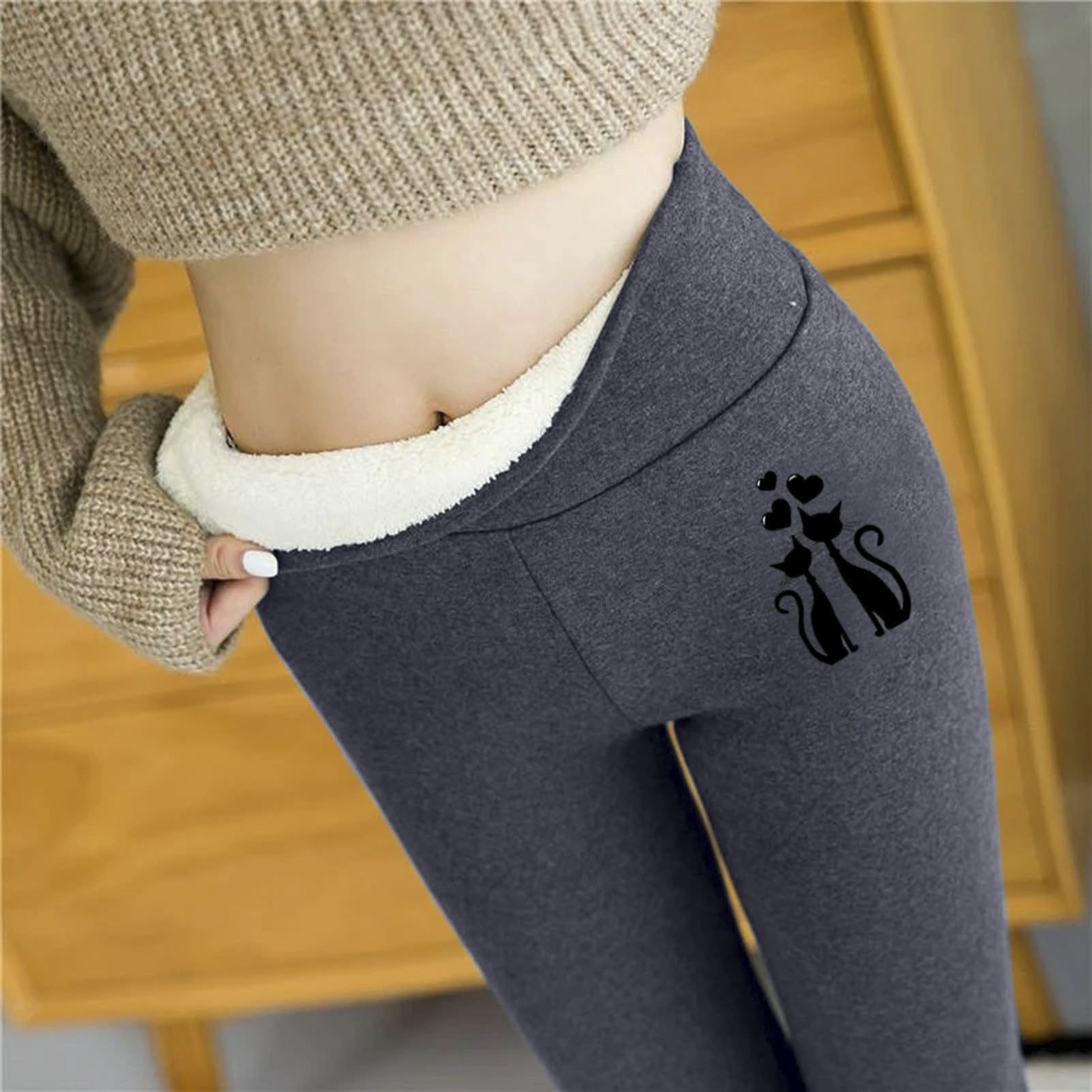 Spring Leggings Breathable Stretchy Thick Cashmere Leggings