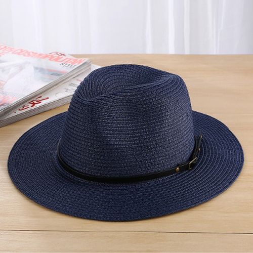 Classic Men Summer Toquilla Straw Sun Hat For Elegant Lady Wide Brim Homburg Fedora Sunbonnet Sunhat Panama Cap