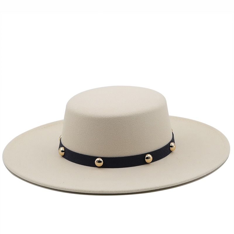 ple British Style winter wool solid Classic fedoras cap men women panama jazz hat 9.5CM Wide Brim Big Fedoras