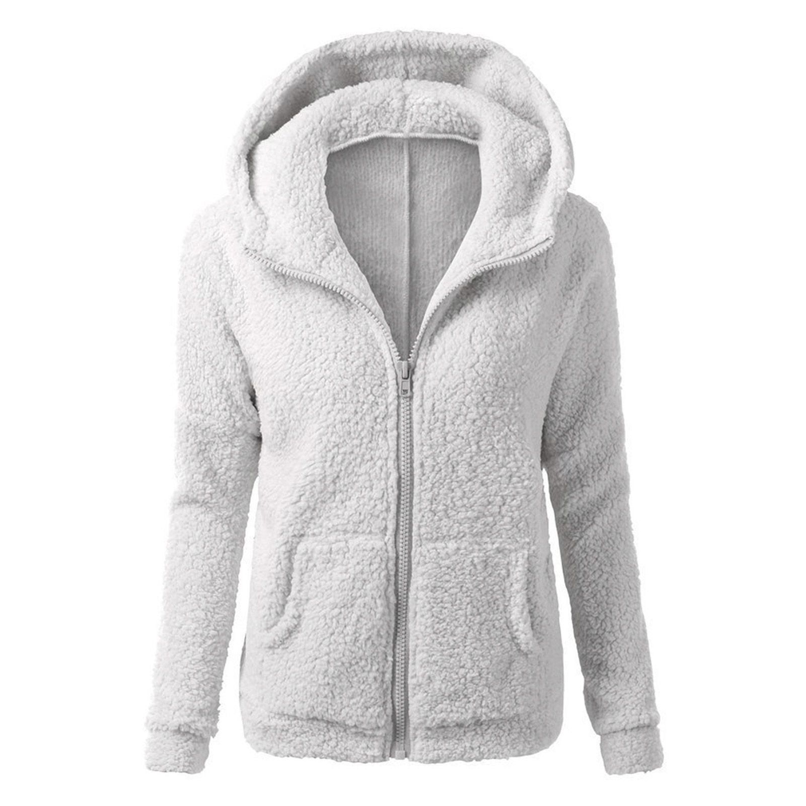 Women Coats Hooded Voguish Girls Zippered Sweatshirt