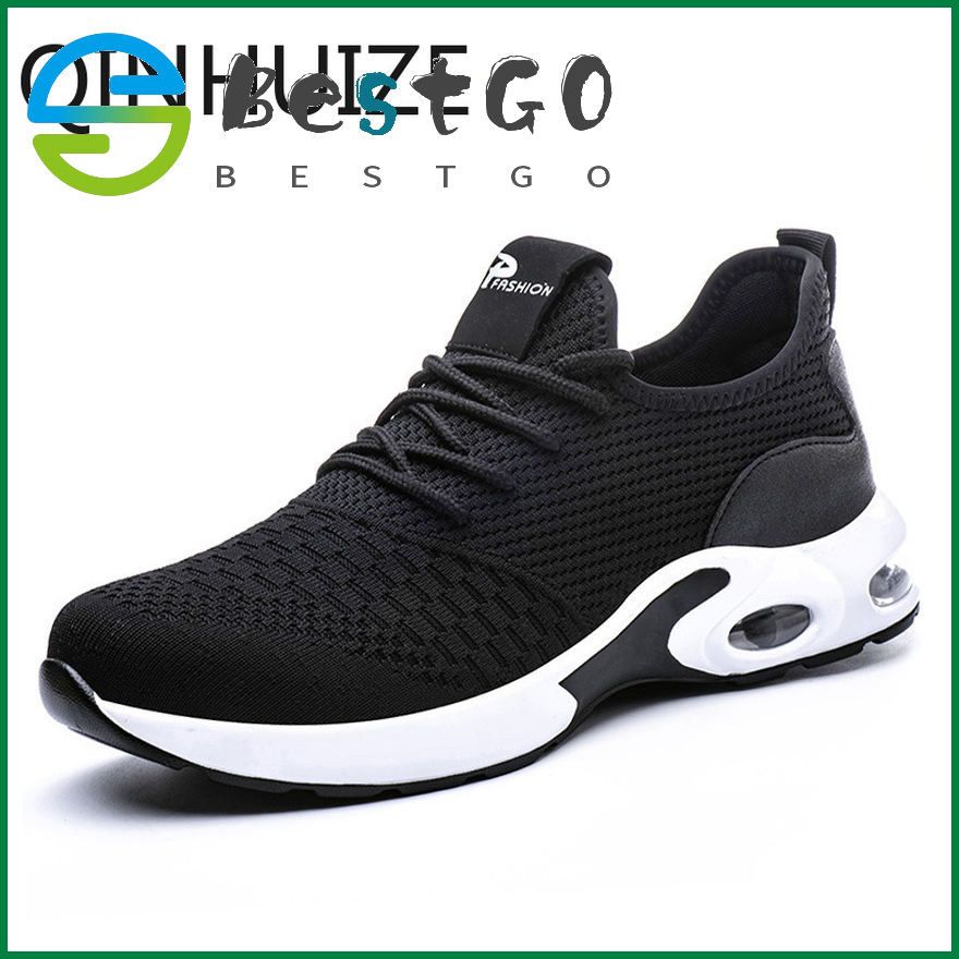 Work safety shoes men's breathable air cushion light work shoes anti-piercing and anti-smashing steel toe cap safety boots