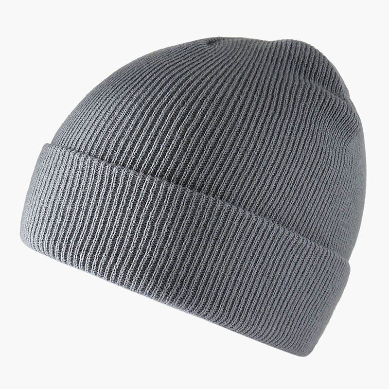 Winter Hats Short Cuffed Cap Warm All Match Bonnet For Woman Short Knitted Ribbed Beanie Casual Breathable Stretchy Cap