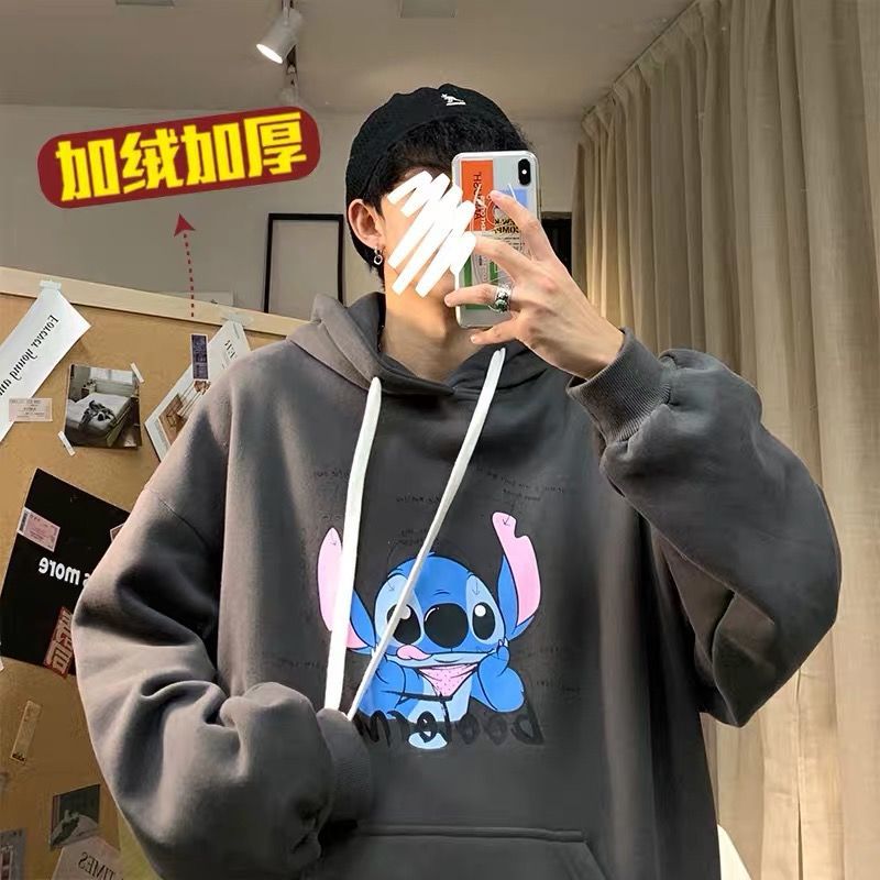 Men Hoodies Streetwear Winter Coat Fashion Loose Causal Hoodie Sweatshirt  Hop Casual Sweatshirts