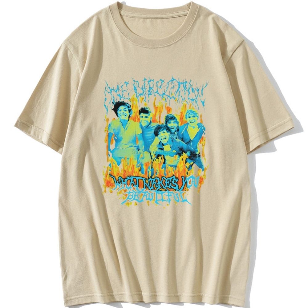 Heavy Metal One Direction T-Shirt Funny Fashion top Tee Shirt Men's 100% cotton T-Shirt women Soft tee Size XS-3XL
