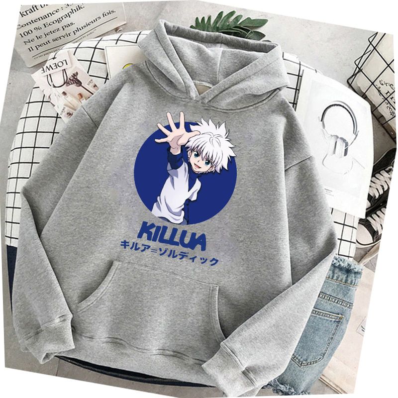 Kawaii Japanese Anime Hunter X Hunter Hoodies Men Funny Cartoon Hisoka Morow Graphic Harajuku Tops Killua Sweatshirts Male