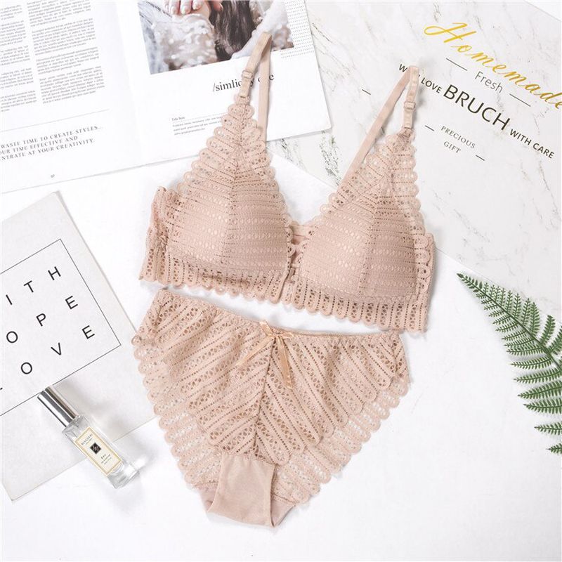 2019 Hot  Lace Wireless Front Closure Bras For Women  Lingerie Adjusted Push Up Bra Comfort Breathable Backless Bralette