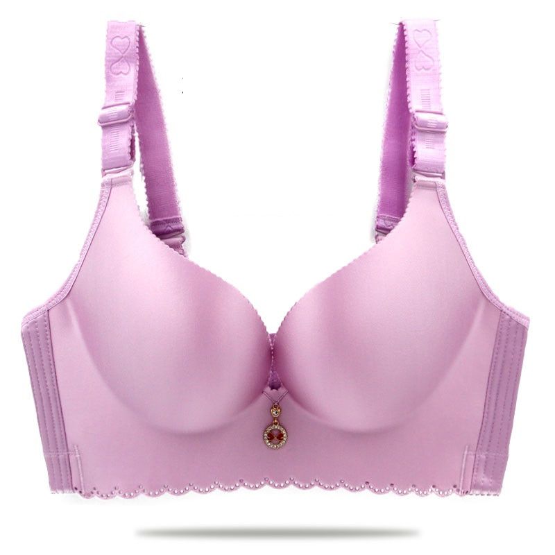 Smooth super large size Bras Big Chest Fat MM Ring-free Slim ABCDEF cup Five-row buckle bra Increase fertilizer Underwear
