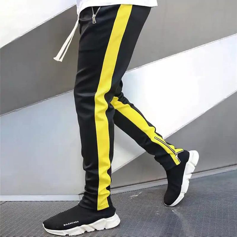 Jogger Trouser Black Cotton Slim Fit Sweatpants for Men