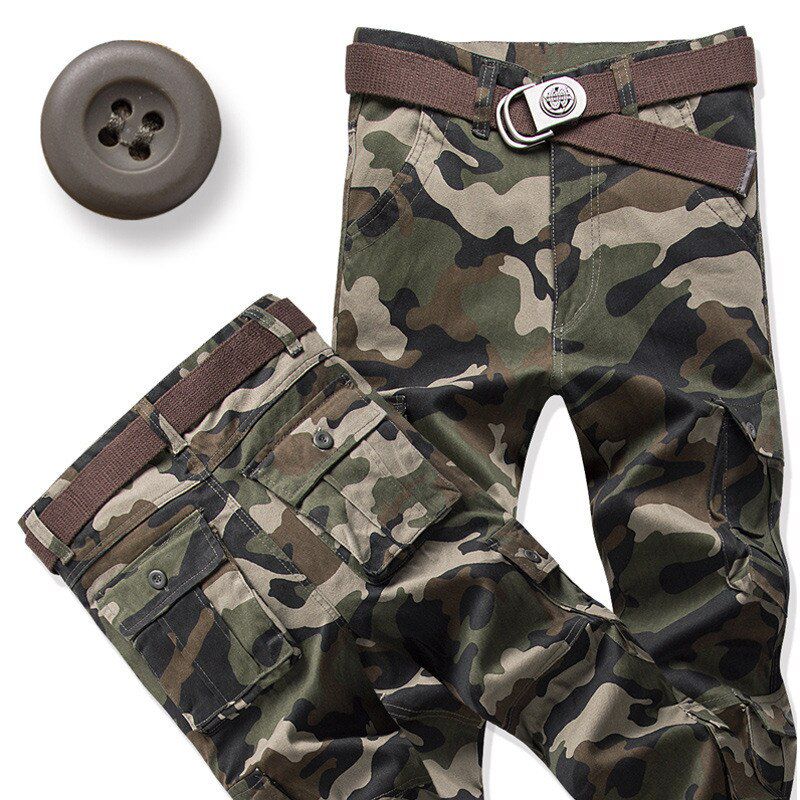 Cargo Pants Men Spring Autumn Casual Cotton Long Trousers Streetwear  Straight Slacks  Tactical Pants
